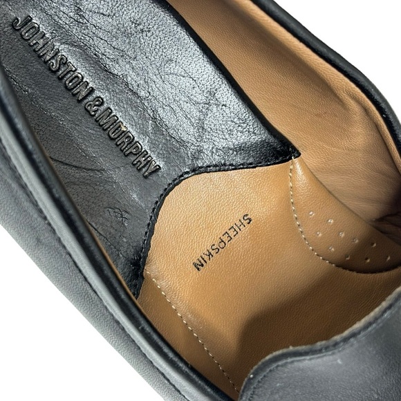 Johnston & Murphy Cresswell Venetian Black Sheepskin Leather Slip On Men Sz. 8.5 main image 6